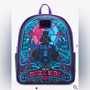 Loungefly Star Wars Darth Vader Colorful Dark Side Portrait Glow-in-the-Dark
